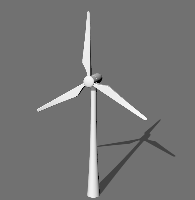 渲染场景小模型——风力发电机/风车