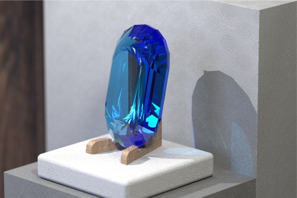 蓝宝石渲染有鸽子蛋那么大，附模型
