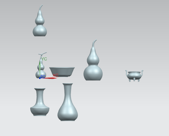 一些小东西模型 葫芦 碗 花瓶 香炉
