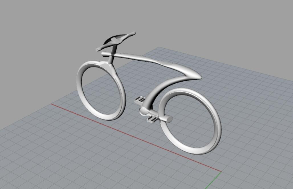 概念自行车科技未来感交通工具建模犀牛模型