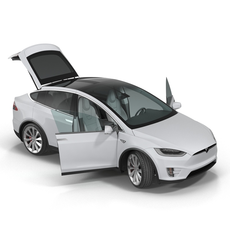 特斯拉Model X模型obj超精致车门、尾门、前盖可以开启