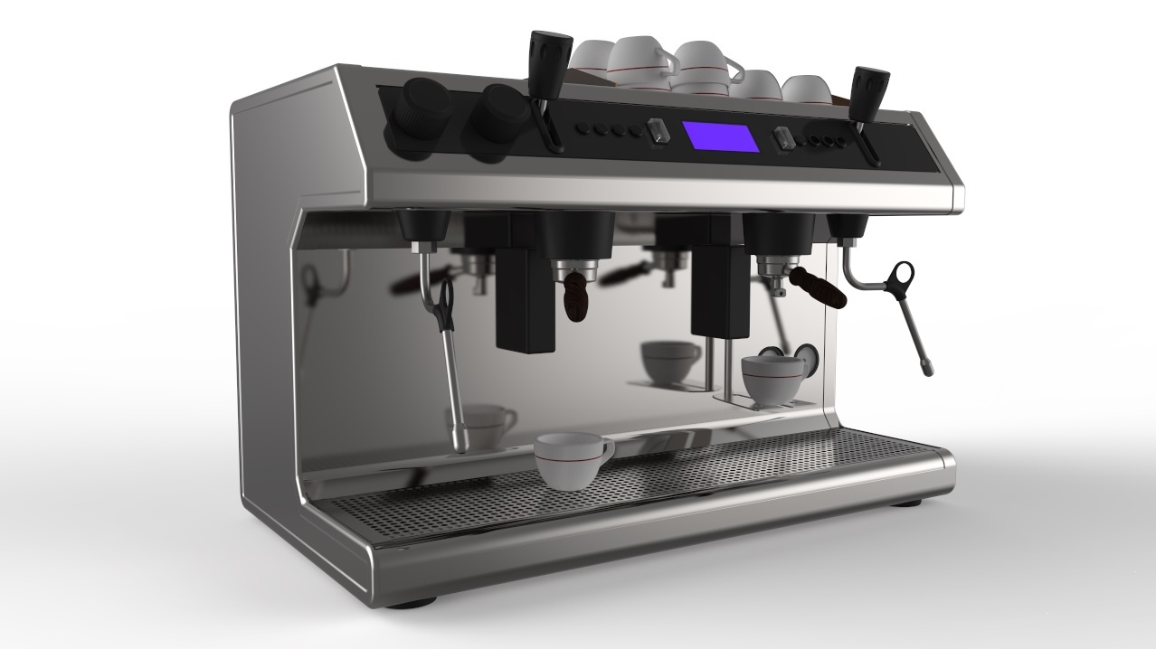 咖啡机餐具茶杯全自动奶茶店咖啡店设备三维模型创意设计