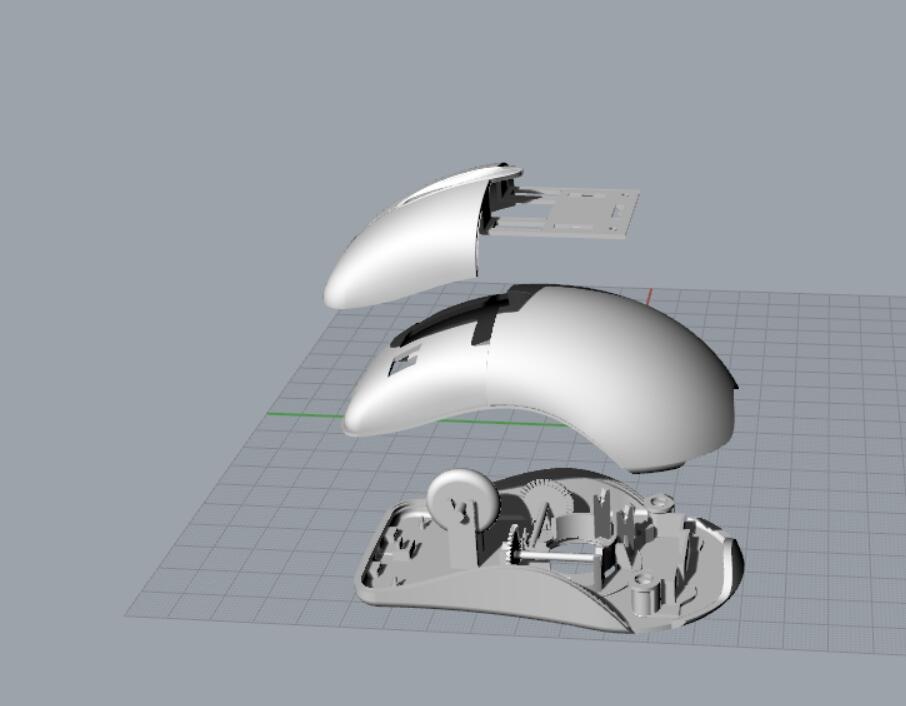 鼠标带结构模型、自己建模无同款、三维模型蓝牙无线鼠标