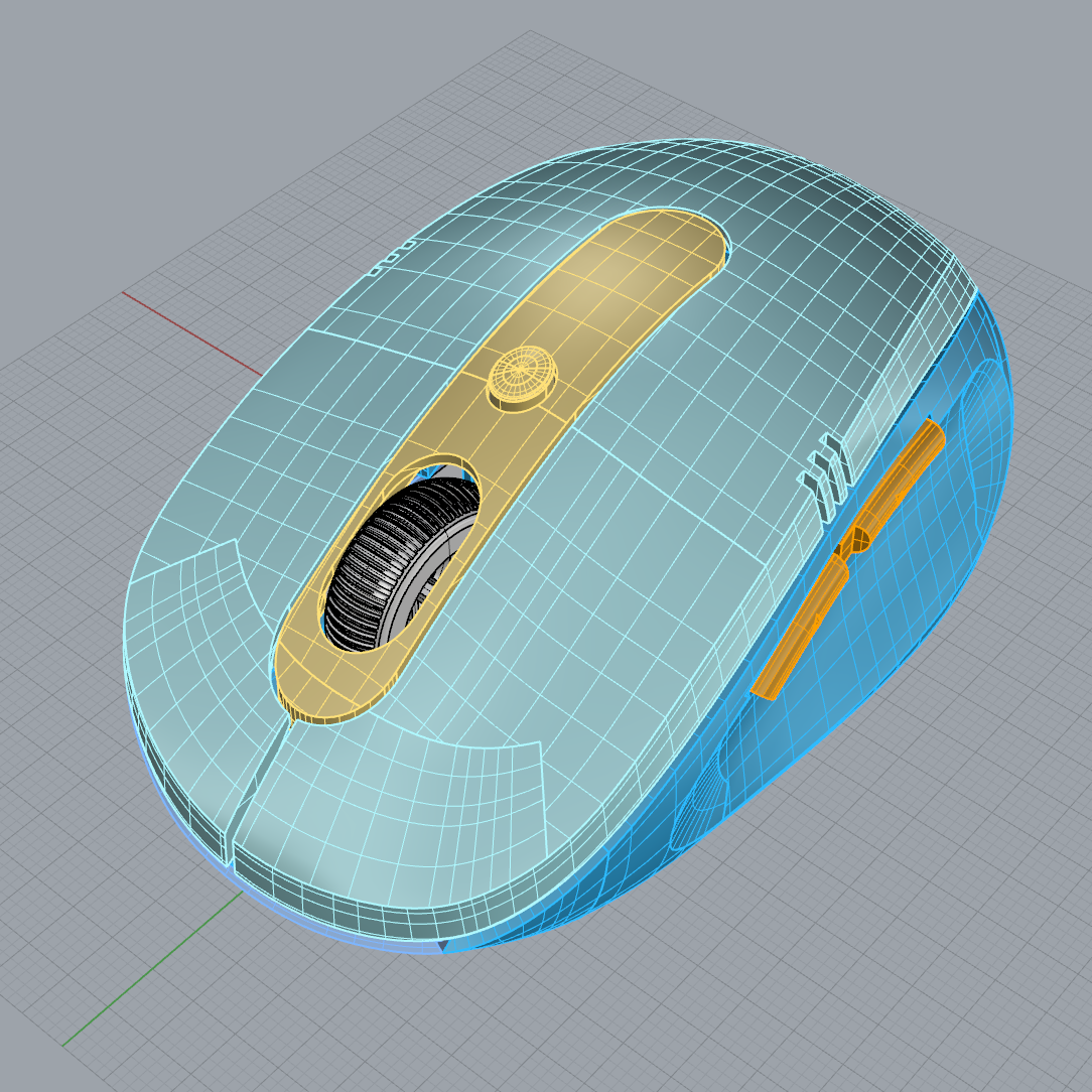无线蓝牙鼠标 带结构 犀牛3D模型源文件