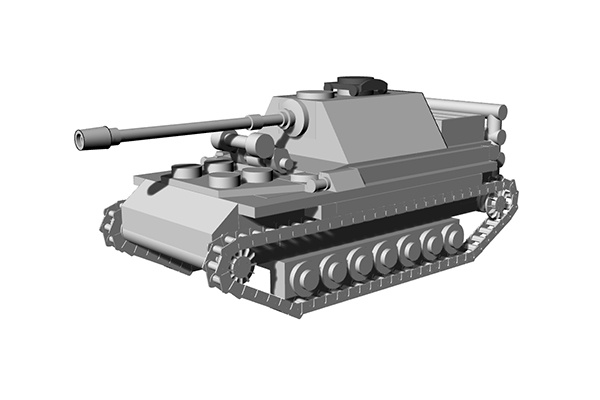 #积木拼装玩具#坦克    模型建模