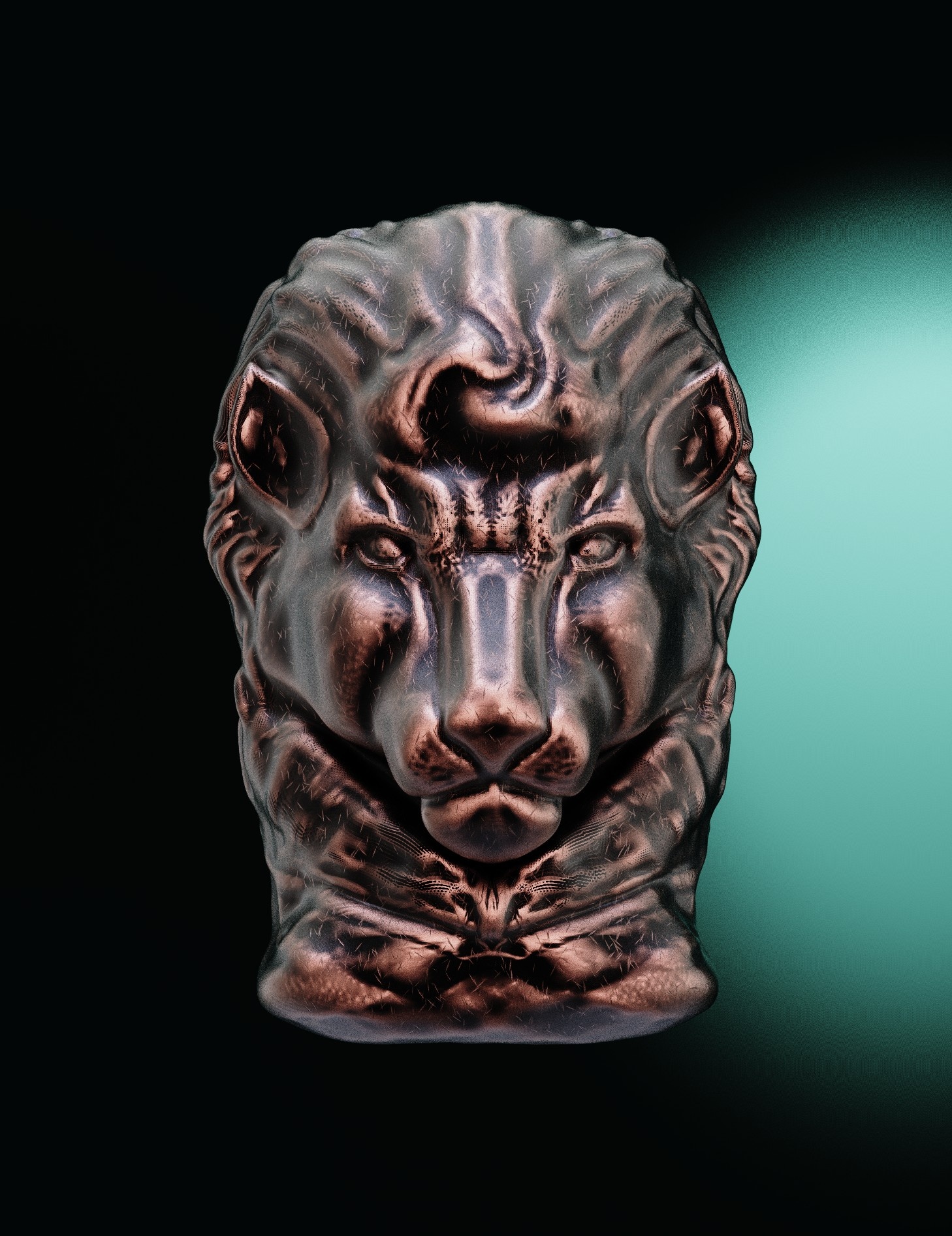 狮子头BLENDER雕刻建模